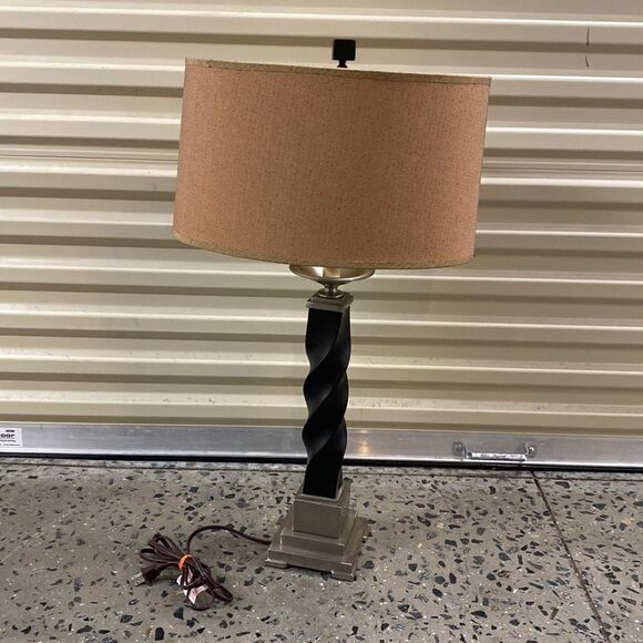 Uttermost Twist Table Tuco Lamp in Antique Black Twisted Metal - Picture 2 of 10